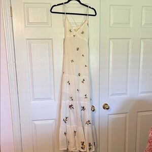 Free People White Floral Maxi Dress